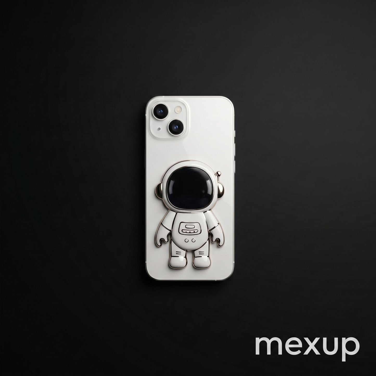 3D Astronaut Phone Case Anti - Drop Electroplating Bracket - mexup