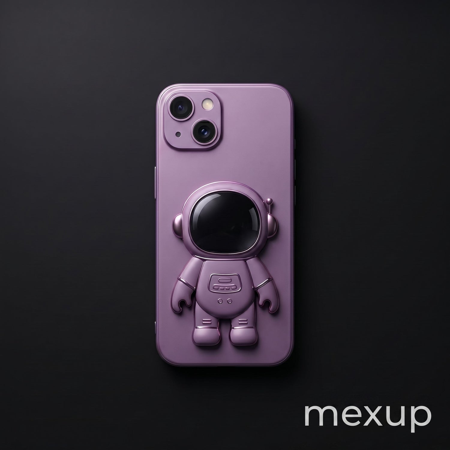3D Astronaut Phone Case Anti - Drop Electroplating Bracket - mexup