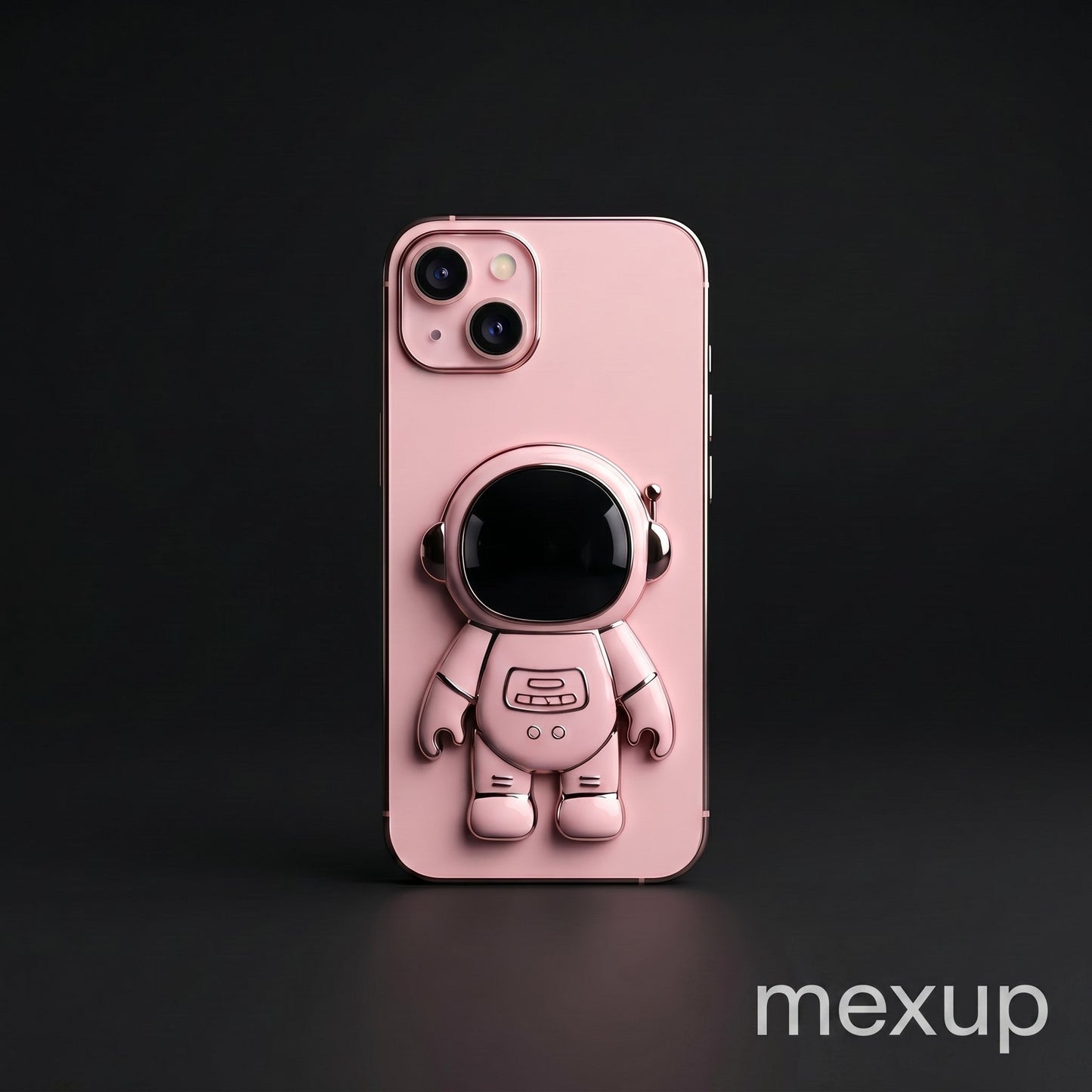 3D Astronaut Phone Case Anti - Drop Electroplating Bracket - mexup