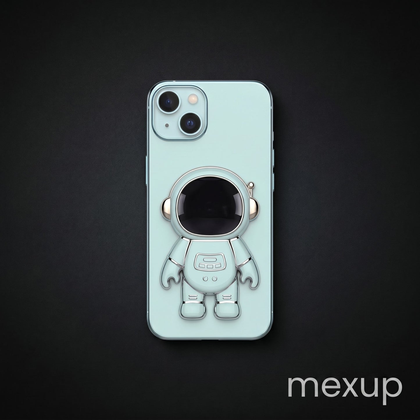 3D Astronaut Phone Case Anti - Drop Electroplating Bracket - mexup