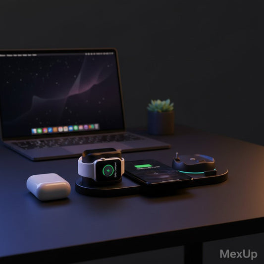 6 - in - 1 Wireless Charging Station for iPhone, Apple Watch & AirPods - mexup