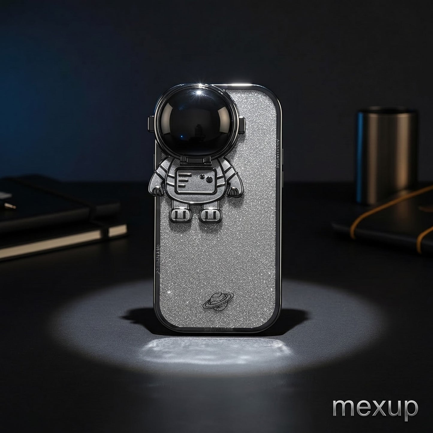 Glitter Astronaut Phone Case with Camera Stand - iPhone - mexup