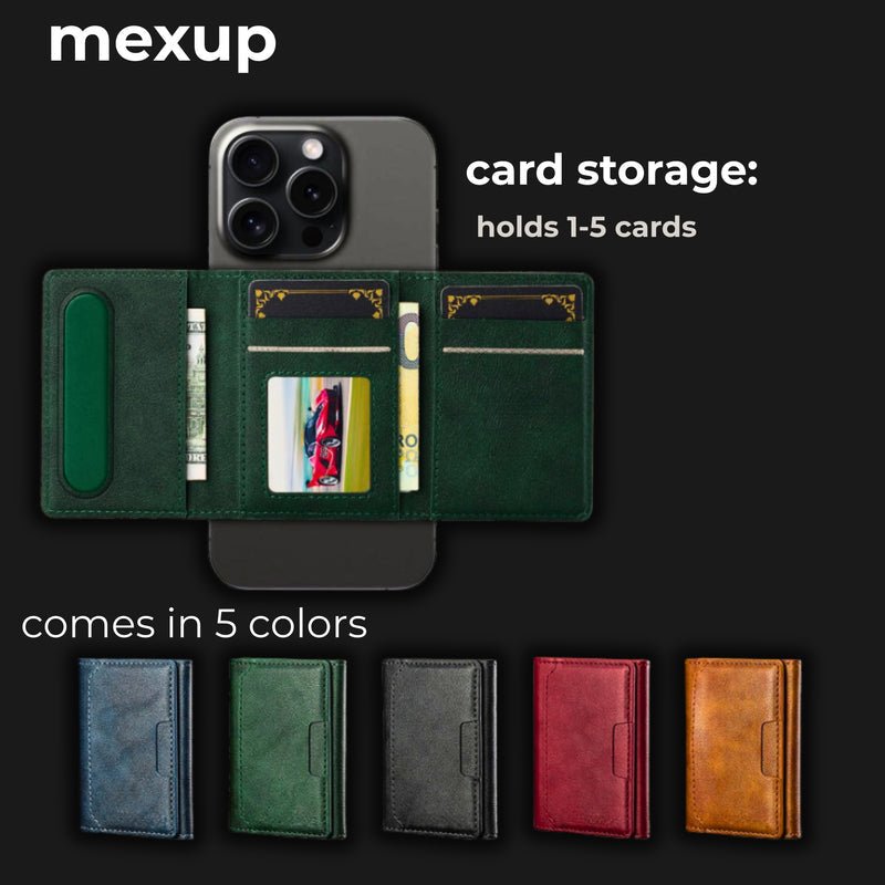 MagSafe Magnetic Card Holder Wallet - Premium Leather iPhone Wallet - mexup
